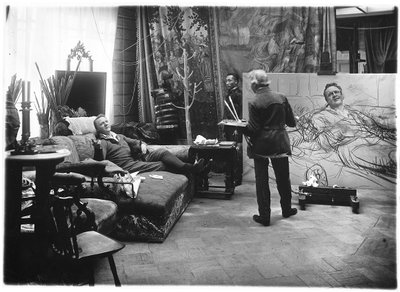 Repin pintando a Chaliapin de Karl Karlovich Bulla